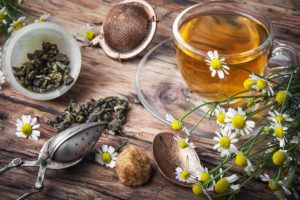 Herbal tea with chamomile