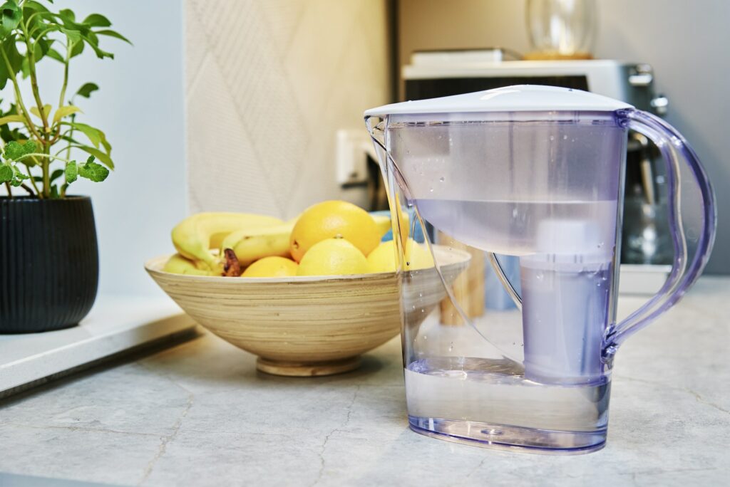 Filtered water in water filter